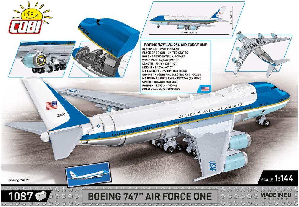 COBI N/A Scale Boeing 747 Air Force One (1050 pcs)