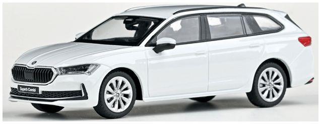 Abrex 1:43 Scale Skoda Superb IV Combi 2023 Bila Purity