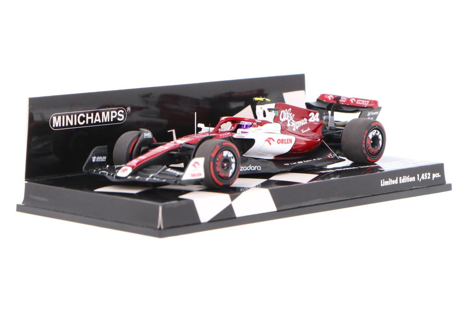 Minichamps 1:43 Scale Alfa Romeo F1 Team Orlen C42 Guanyu Zhou Bahrain GP 2022