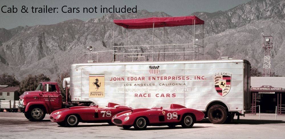 Schuco 1:43 Scale John Edgar Racing Transporter PRO.R43 Ferr Ferrari/Porsche PRO.R43