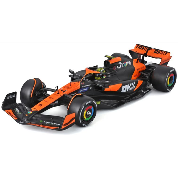 Burago 1:24 Scale McLaren MCL38 F1 2024 Norris w/Helmet