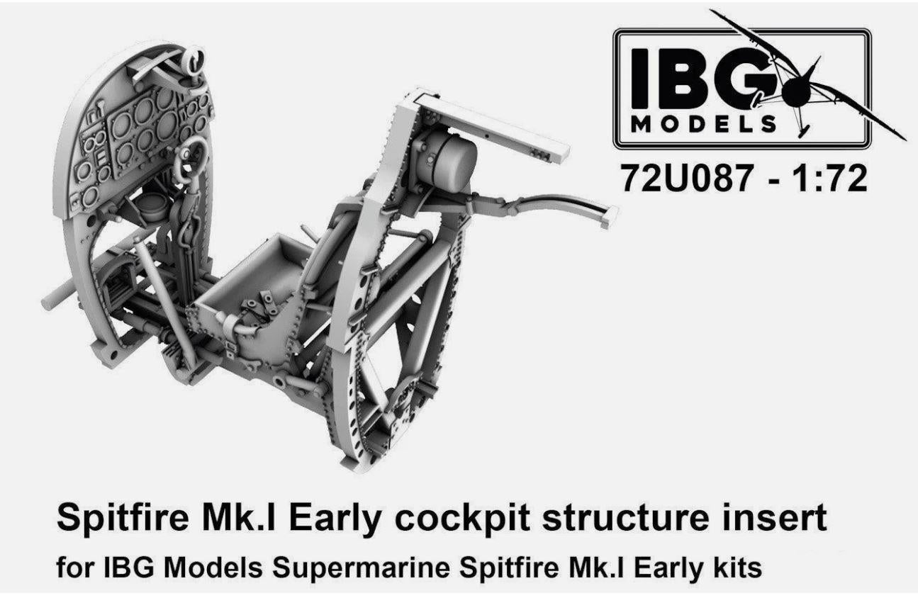 IBG Models 72U087 1/72 Scale Supermarine Spitfire Mk.I Early cockpit structure insert