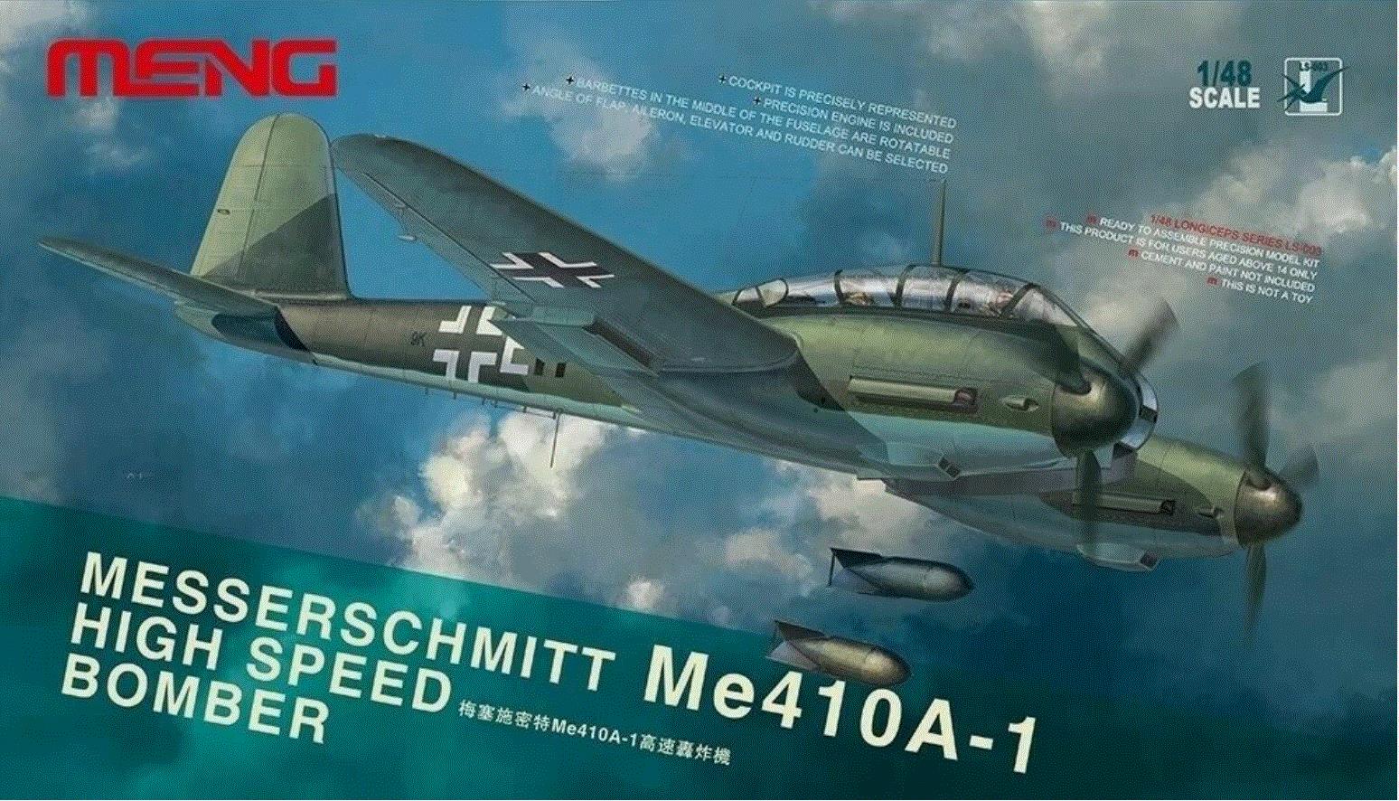 Meng Model MNGLS-003 1/48 Scale Model Kit – Me-410A-1 High Speed Bomber