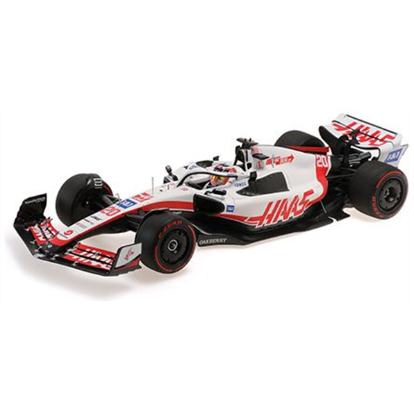 Minichamps 1:18 Scale Haas F1 Team VF-22 Kevin Magnussen Pole Position Brasilian GP 2022
