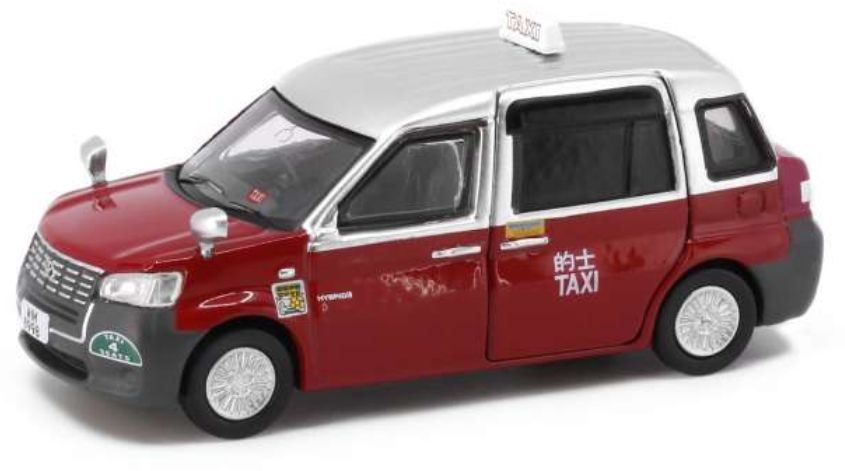 Tiny Toys 1:64 Scale Toyota Comfort Hybrid Taxi Urban Red