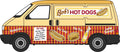Oxford Diecast 1:76 Scale VW T4 Van Bobs Hot Dogs