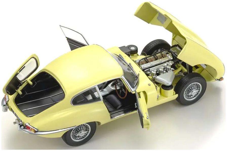 Kyosho 1:18th Scale Jaguar E-Type 3.8L Coupe MK1 1961 Pale Primrose