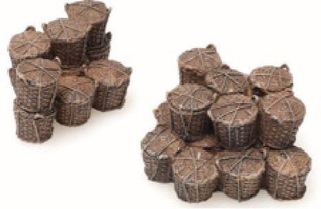 Artitec H0 Scale Cargo: Fishing Baskets (26 X 21 MM + 26 X 16 MM) 1:87 Ready-Made, Painted