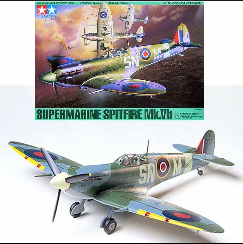 Tamiya 1/48 Scale Spitfire Mk.Vb 1/48 Scale Aircraft Model Kit 61033 TC