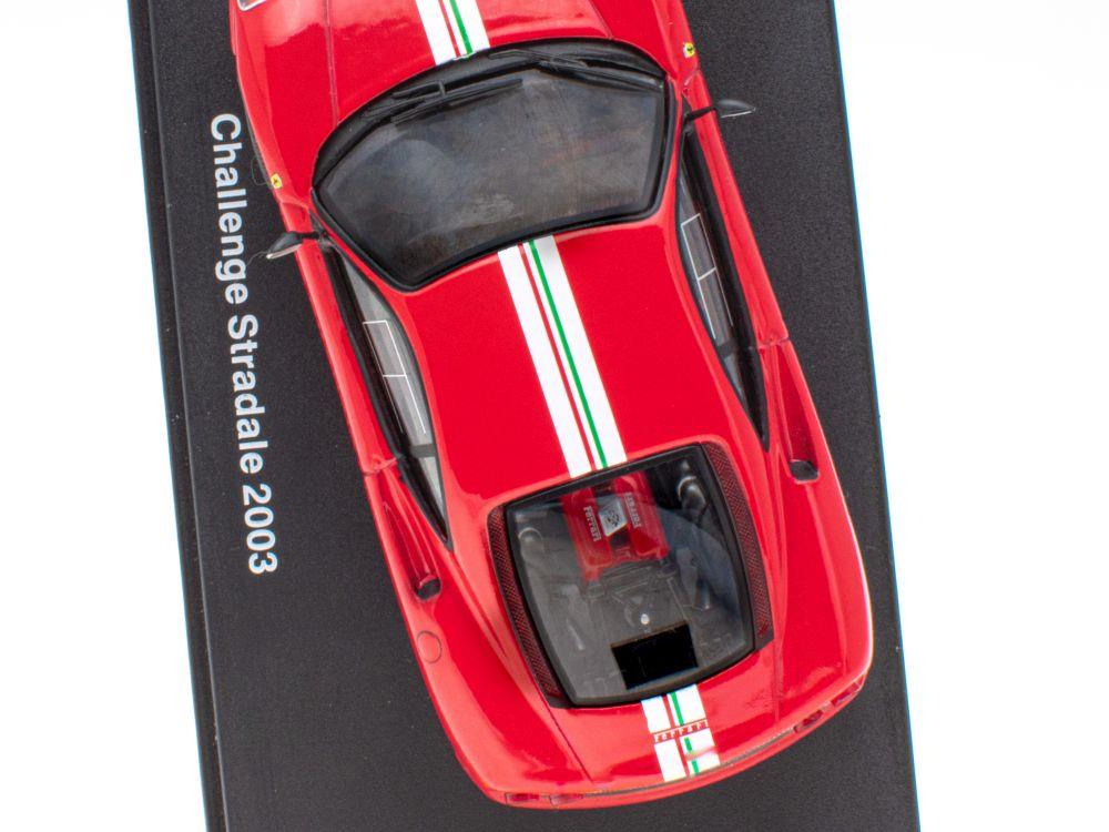 Atlas Editions 1:43 Scale Ferrari Challenge Stradale 2003 Red/Stripe Ferrari Collection - cases