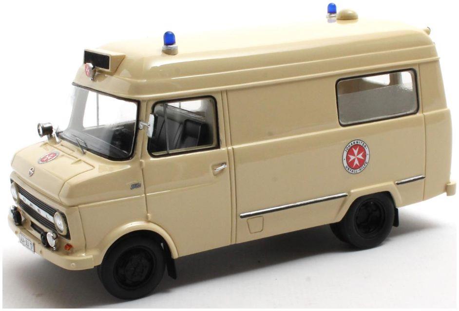 Matrix  1:43rd Scale Opel Blitz Voll Johanitter Aalen 1965-1975