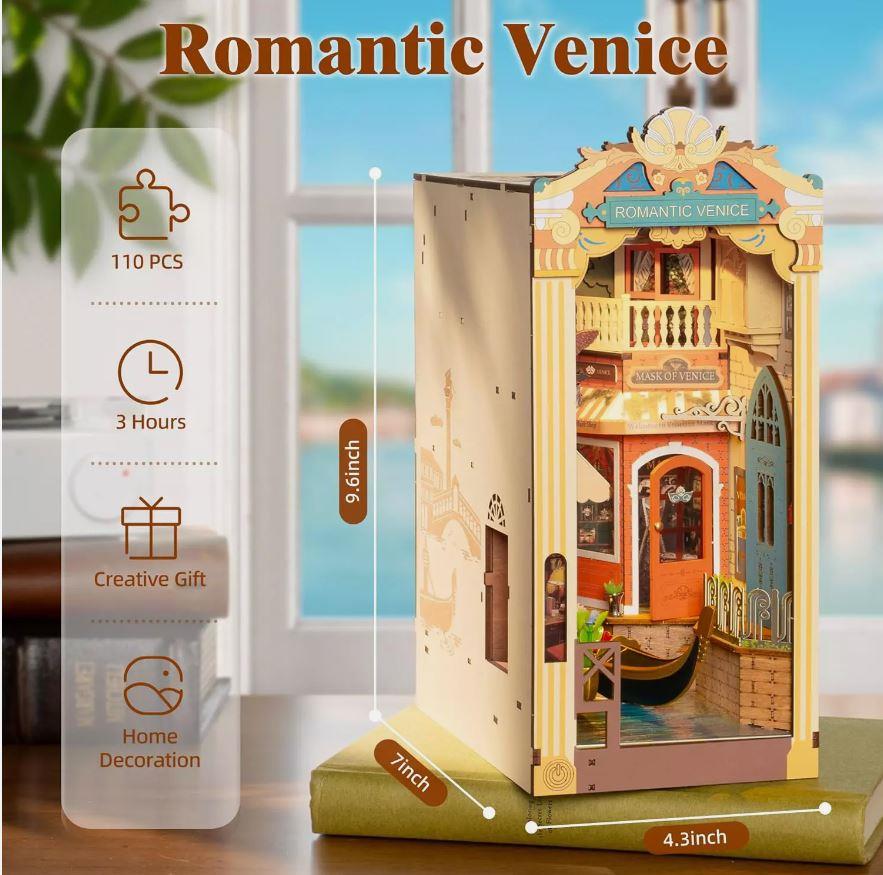 Rolife TGB08 Book Nook Kit for Adults Romantic Venice Kit DIY House