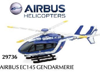 New-Ray 1:100 Scale Airbus EC 145 Gendarmerie Blue