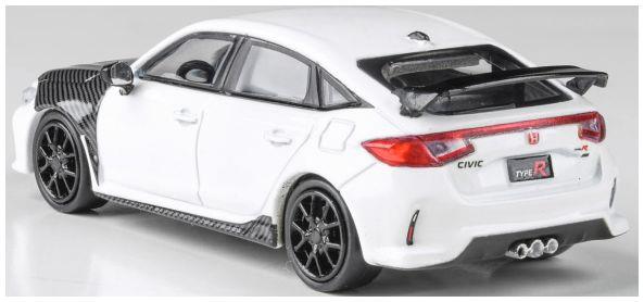 Paragon  1:64th Scale Honda Civic Type R FL5 White 2023 w/Carbon Parts (RHD)