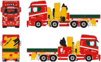 WSi 1:50 Scale Scania S Highline CS20H 8x4 w/Palfinger PK 165.002 TEC 7 + Jib Demountable Give