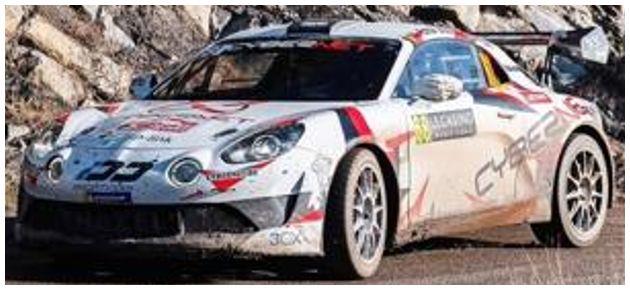 Spark 1:43 Scale Alpine A110 Rally RGT #68 Chazel Tech Monte Carlo 2025 (2nd RGT) Fumal/Escartefi