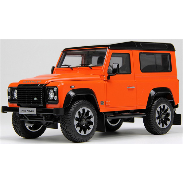 LCD Model 1:18 Scale Land Rover Defender 90 2018 Works V8 70th Edition Orange