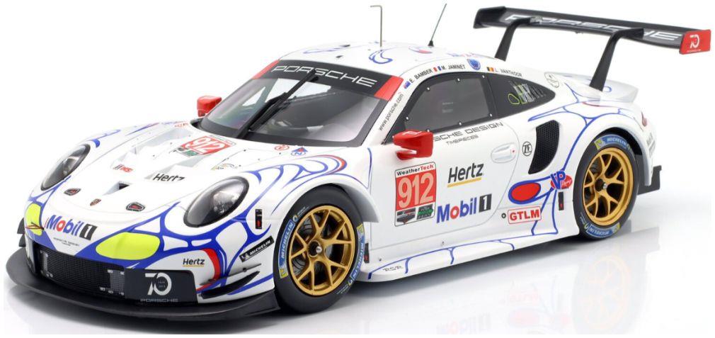 IXO  1:18th Scale Porsche 911 (991) RSR #912 Petit Le Mans 2018 Porsche GT Team Bamber/Vanthoor/Jami