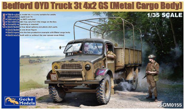Gecko 1:35th Scale Bedford OYD Track 3t 4x2 GS (Metal Cargo Body)