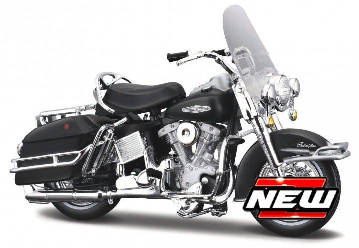 Maisto 1:18 Scale H-D FLH Electra Glide 1966 (41) Harley-Davidson - Matte Black