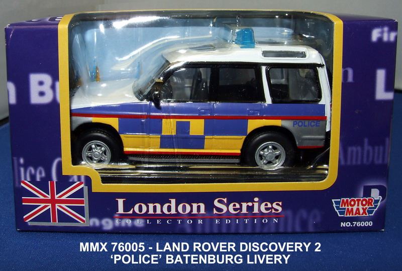 Motormax 1:36 Scale Land Rover Discovery 'Police' (Battenburg)