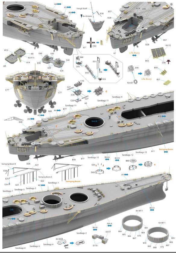 Very Fire BELBV350902DX 1/350 Scale  Japanese IJN Battleship Yamato DELUX VERSION