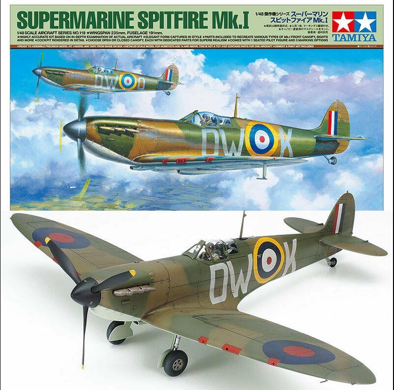 Tamiya 1/48 Scale Spitfire Mk1.A Model Kit  61119