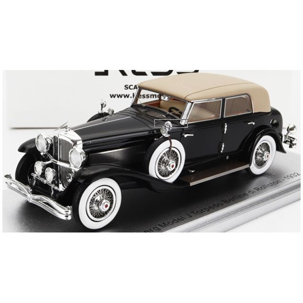 KESS 1:43rd Scale Duesenberg Model J Torpedo Black Berline Rollston 1932