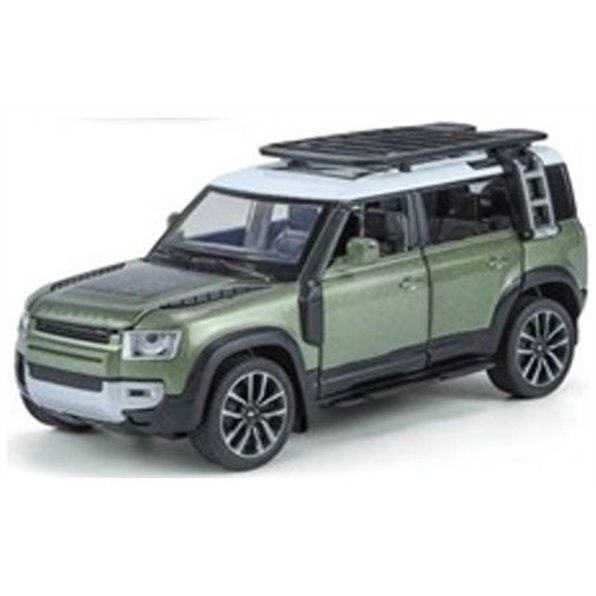 QY Toys 1:32 Scale Land Rover Defender 110 Green Opening Parts/Light and Sound