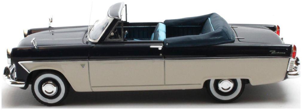 Matrix 1:43rd Scale Ford Zodiac MKII 206E Convertible Blue White 1958-1962
