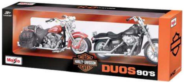 Maisto 1:18th Scale Harley Davidson Decade Duos 1970's