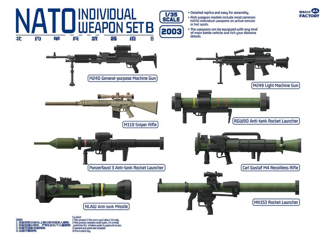 MAGIC FACTORY 2003 1/35 Scale NATO Individual Weapon Set B