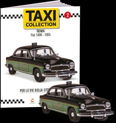 Atlas Editions 1:43 Scale Fiat 1400 Roma 1955 Taxi of the world - Centauria