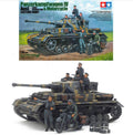 Tamiya 25209 1/35 Scale Panzer PzKpfw IV Ausf.G Early and Motorcycle Model Kit