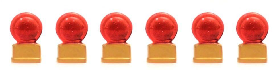 Artitec H0 Scale Red Endoftrain Signal (6X)