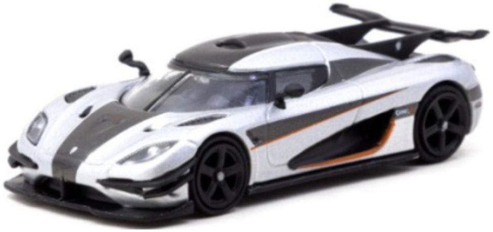 Tarmac Works 1:64th Scale Koenigsegg One:1 Silver/Black