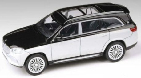 Paragon 1:64 Scale Mercedes Maybach GLS 600 Black over White 2020 (RHD)