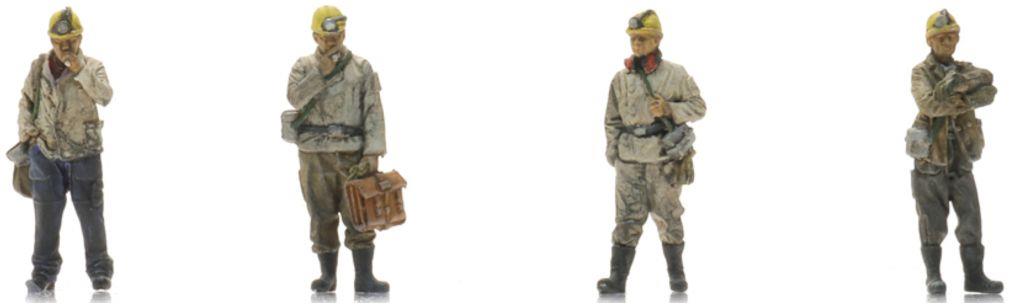Artitec  1:87th Scale Miners at The End of The Shift Ready-Made, Painted