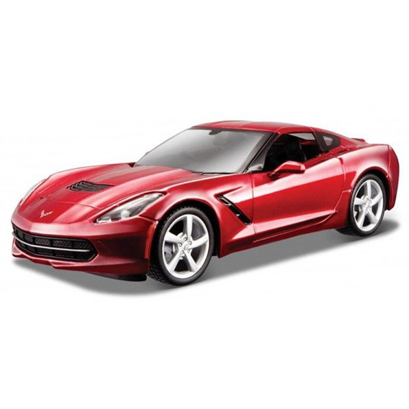 Burago 1:43 Scale Chevrolet Corvette Stingray 2014 - Red Met