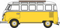 Oxford 1:76 Scale VW T1 Samba Bus Yellow/White