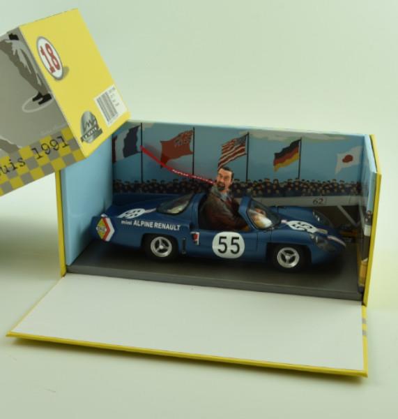 Le Mans Miniatures 1:32nd Scale Alpine Renault A220 #55 Minicar (1:32 Car) Driven by Henri Pescarolo (1:18 Figure)
