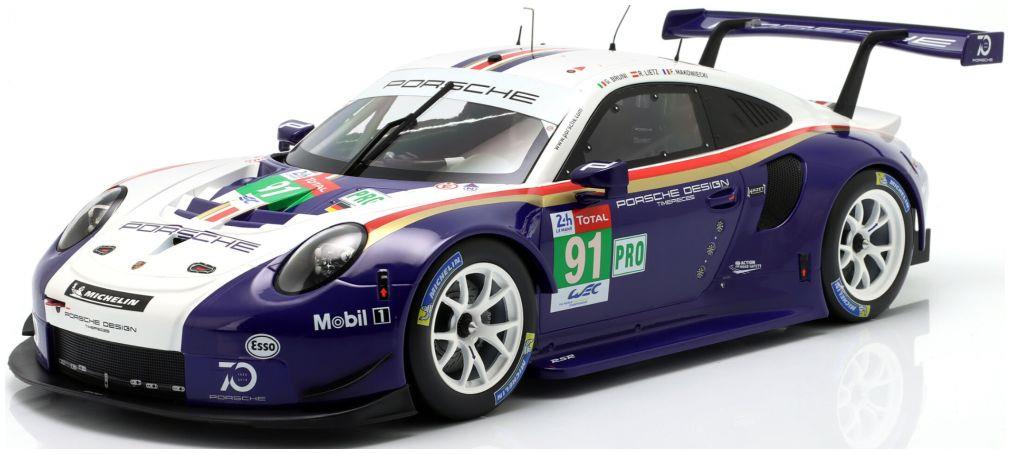 IXO 1:12th Scale Porsche 911 (991) RSR #91 2nd LMGTE Pro 24h Le Mans 2018 Lietz/Bruni/Makowiecki