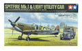 Tamiya 25211 1/48 Scale Supermarine Spitfire Mk.I & Light Utility Car 10HP Set