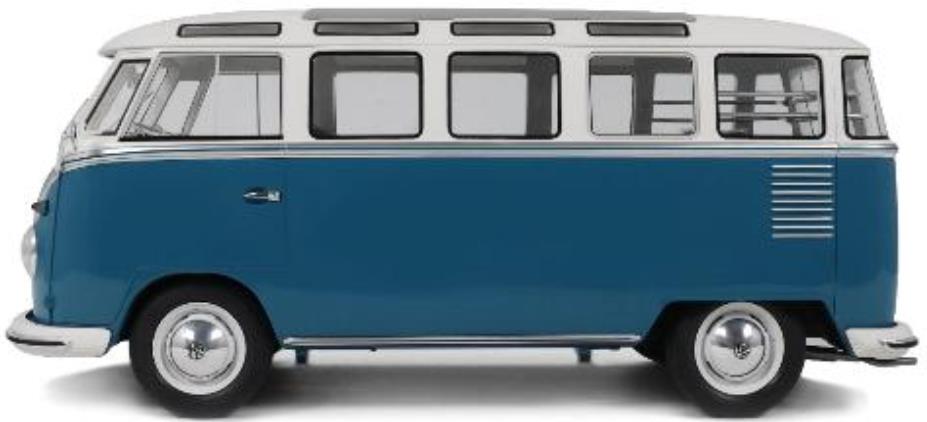 OTTO 1:12th Scale VW Combi T1 Samba Bus Regatta Blue 1962