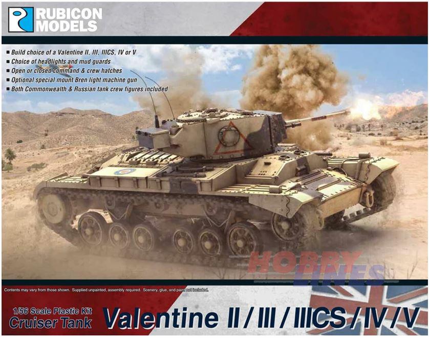 Rubicon Models 280097 1/56 Scale Valentine II/III/IIIcs/IV/V Plastic Model Kit