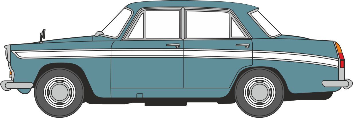 Oxford Diecast 1:76 Scale Austin Cambridge Green/Snowberry White