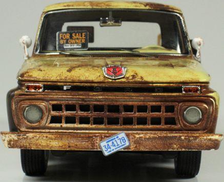 Goldvarg 1:43 Scale Ford F-100 Stepside 'Rusty' 1965