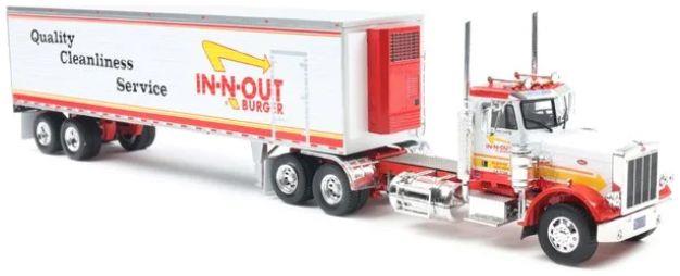 Iconic Replicas 1:43rd Scale Peterbilt 359 Tractor and Trailer In-N-Out Burger
