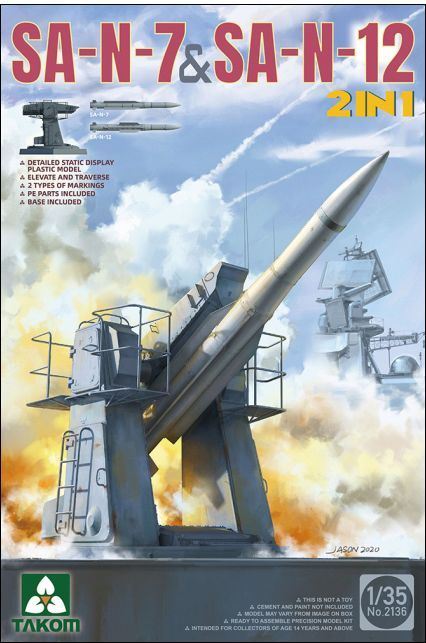 Takom 1:35 Scale Russian Navy SA-N-7 'Gadfly' & SA-N-12 'Grizzly' SAM 2 in 1