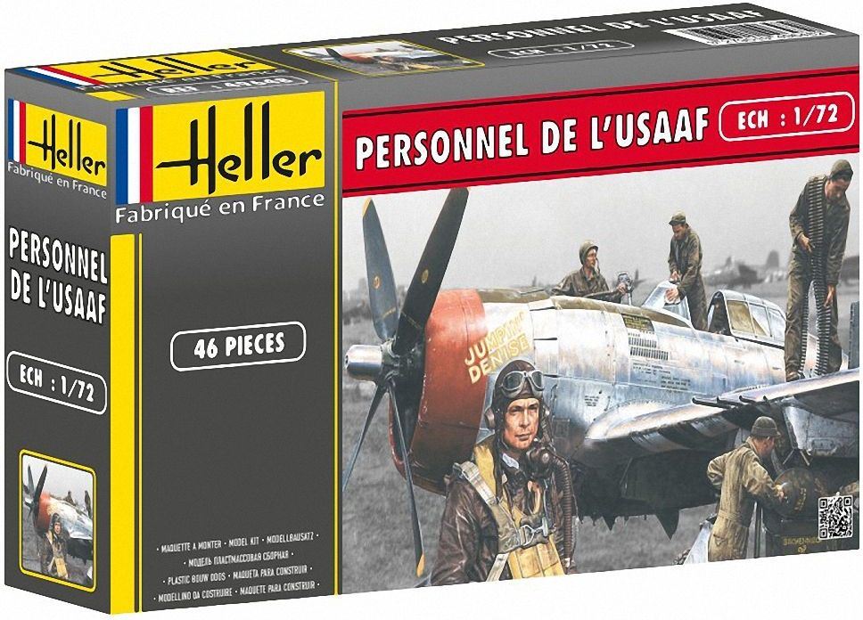 Heller 1:72 Scale Personnel de L'USAAF (USAAF Personnel)